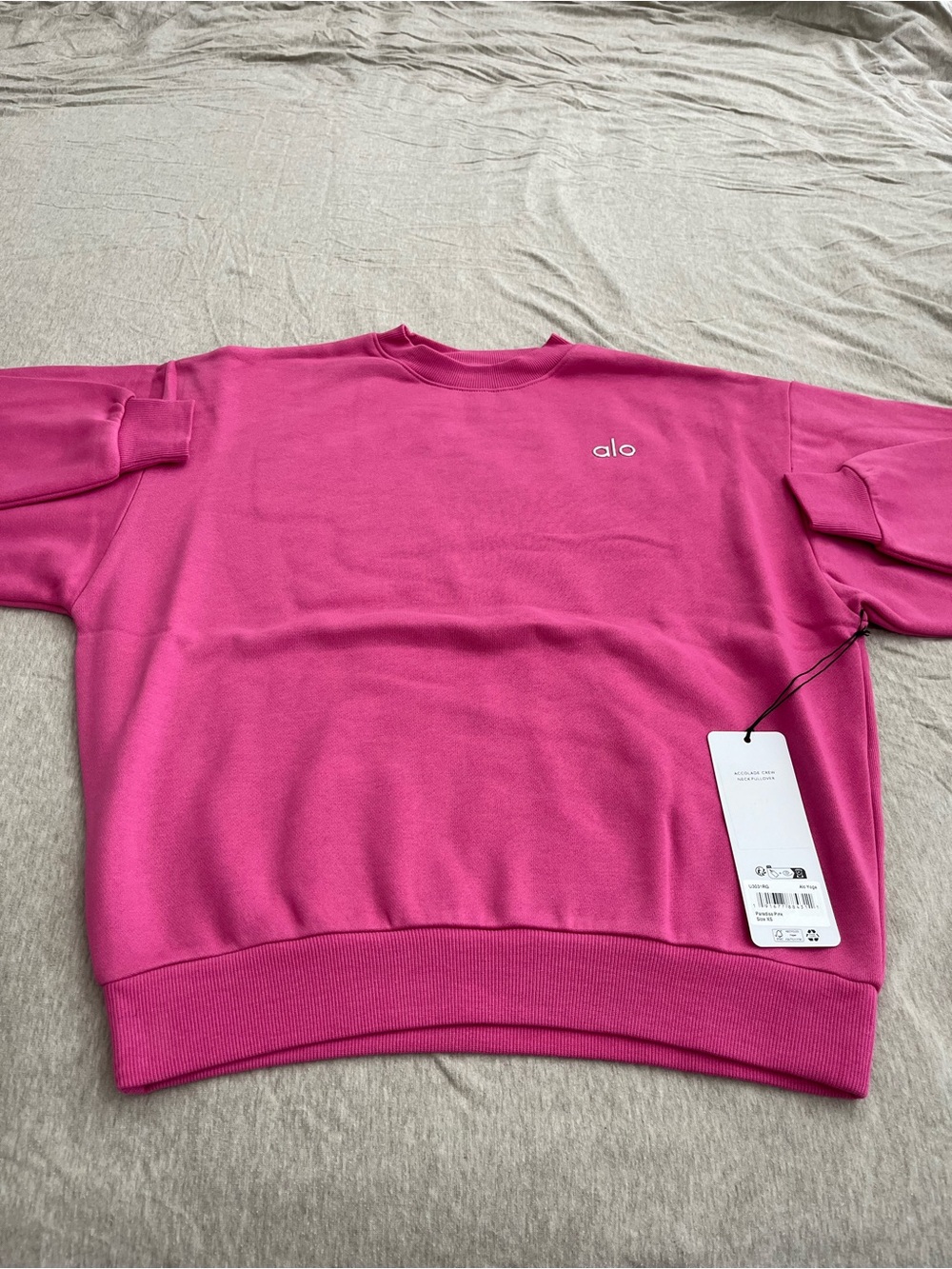 ALO Yoga Crewneck Sweatshirt in Hot Pink